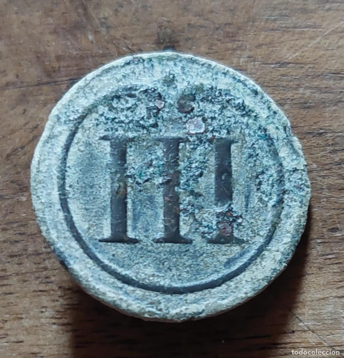 Militaria: Bot&oacute;n guerra guerra independencia R&eacute;gimiento franc&eacute;s 111