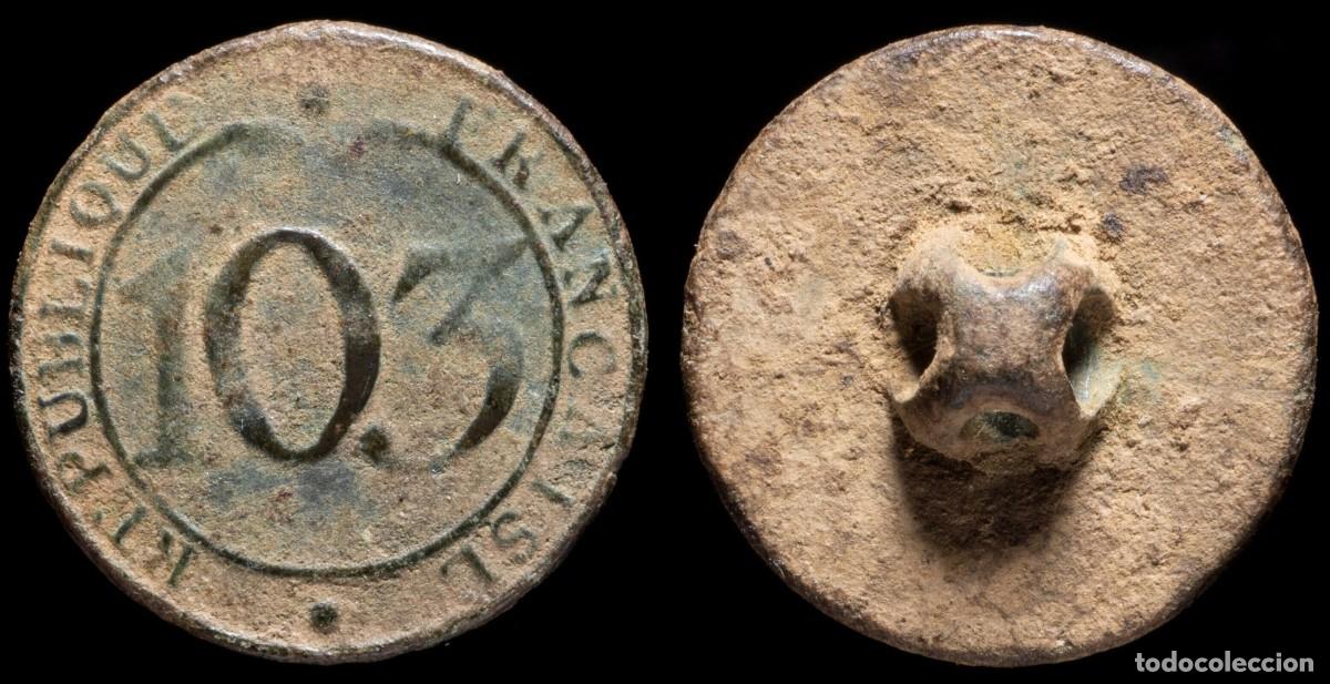 Militaria: French Military Button, 103rd Regiment, War of Independence - 17 mm.