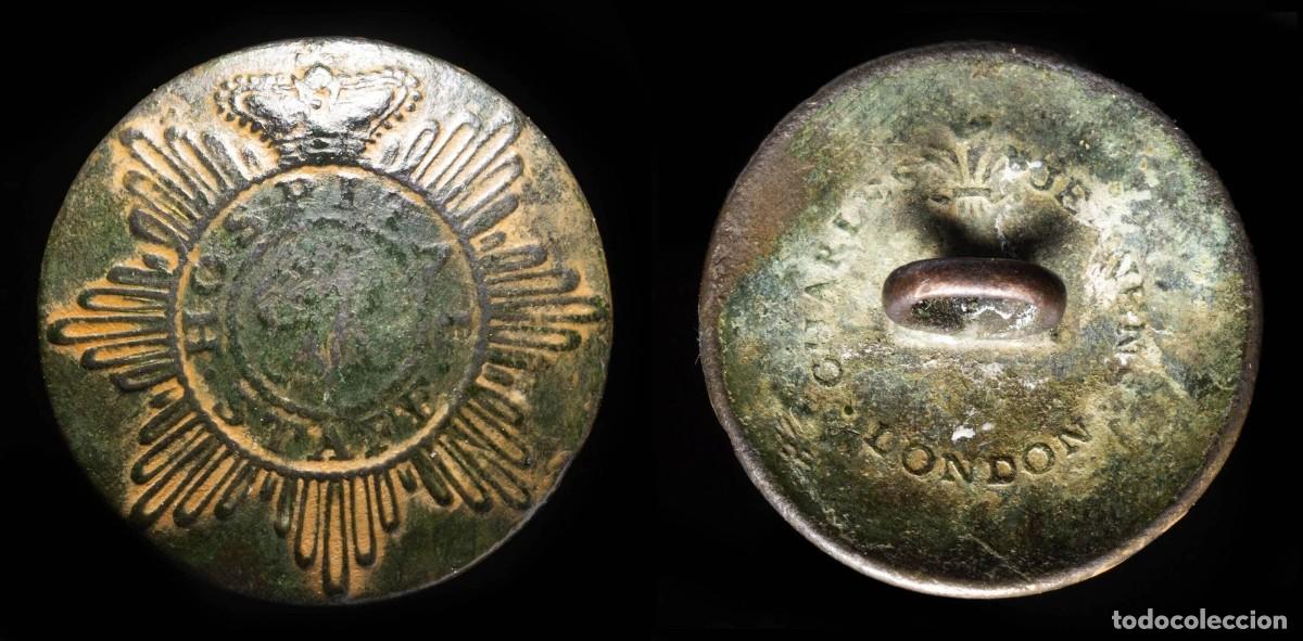 Militaria: British Button Military, Hospital Staff, Napoleonic Wars - 23 mm.
