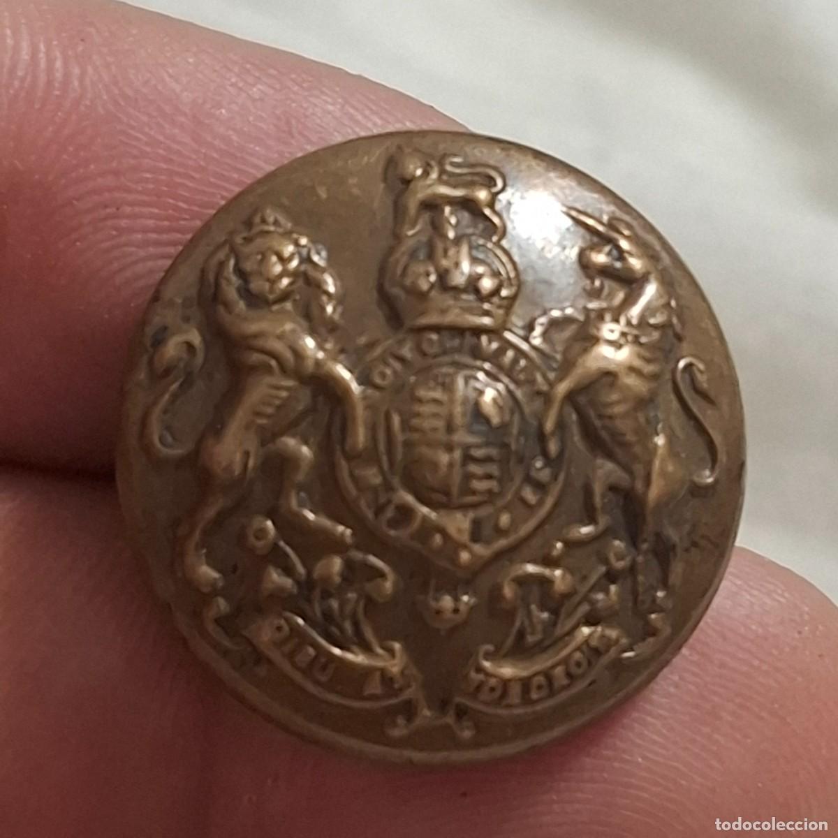 Militaria: BOTON INSIGNIA ESCUDO DE ARMAS - INGLATERRA 1&ordf; GUERRA MUNDIAL.