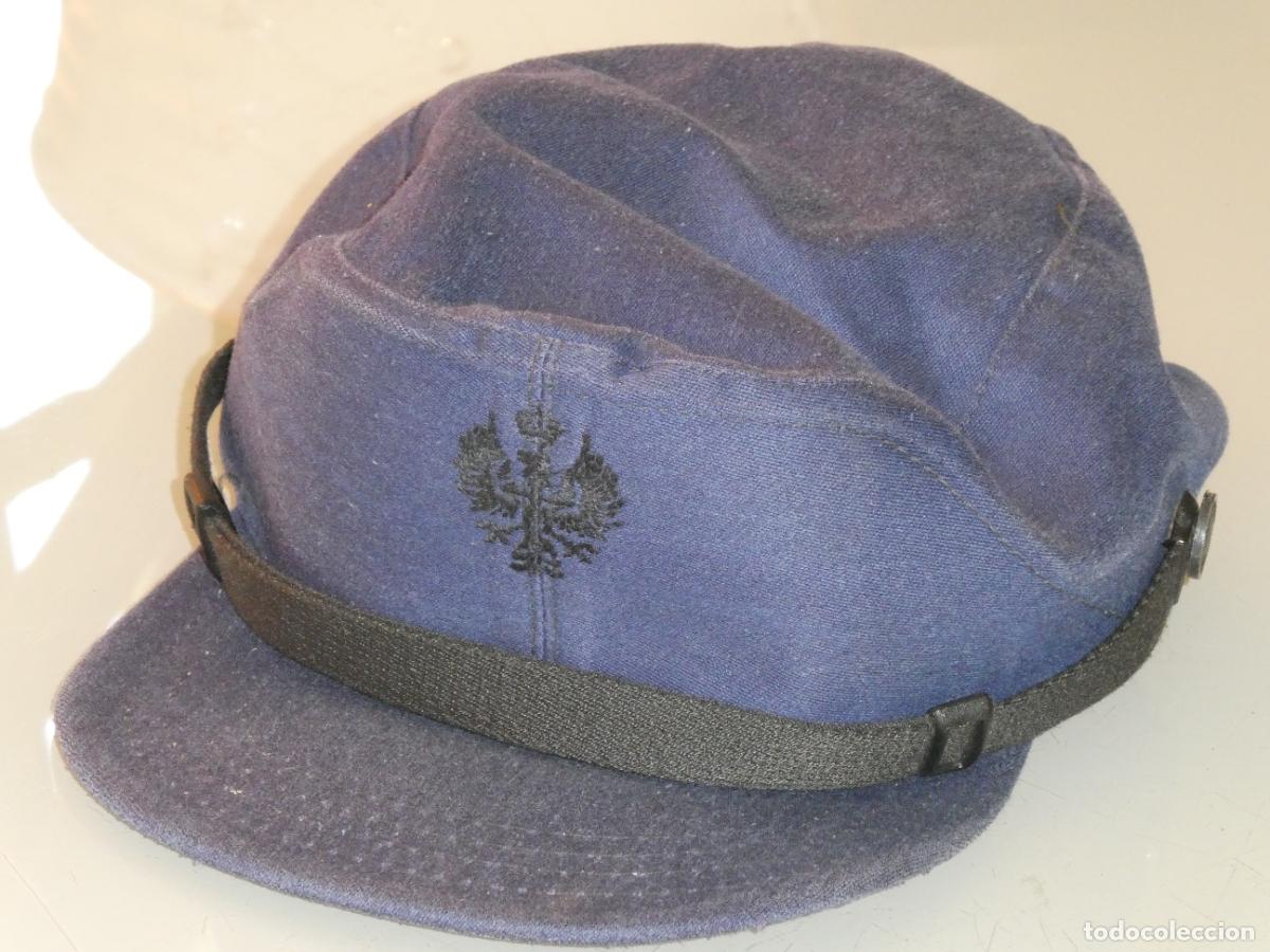 Militaria: GORRA MILITAR UNIFORME FAENA AZUL. FERROVIARIOS CARRISTAS ZAPADORES. TALLA 55 APROX. 70GR