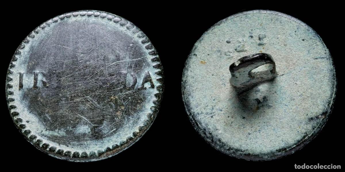 Militaria: Spanish Button Independence War, Infantry Line Irlanda 1805 - 23 mm.