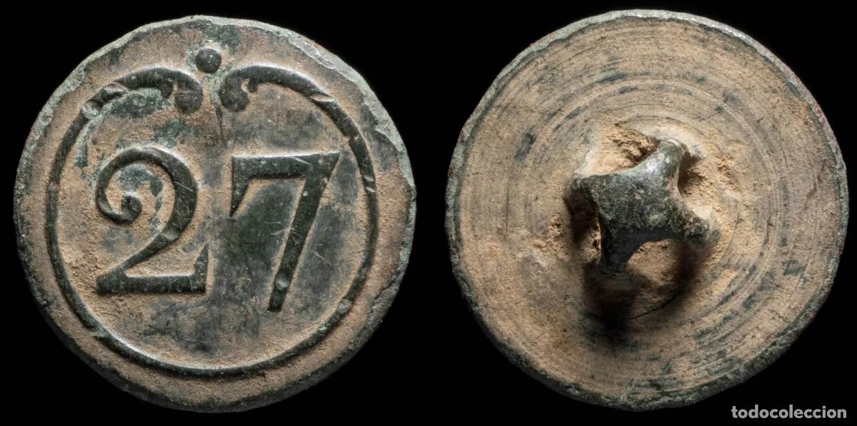 Militaria: Button 27 st line Infantry French army, Napoleonic wars - 16 mm.