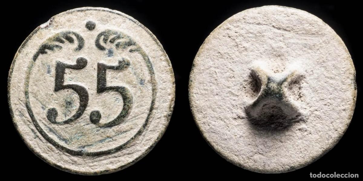 Militaria: Button 55 st line Infantry French army, Napoleonic wars - 22 mm.