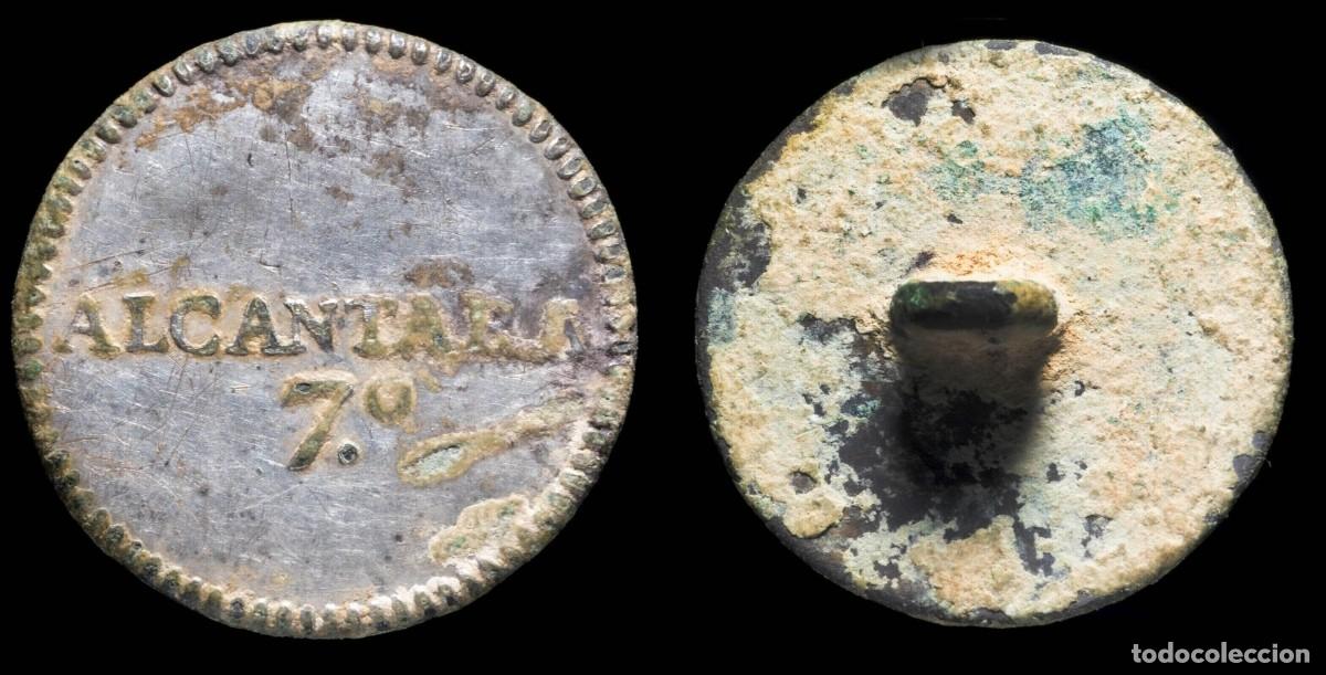 Militaria: Button Spanish Independence War, 7 Provincial Alcantara - 20 mm.