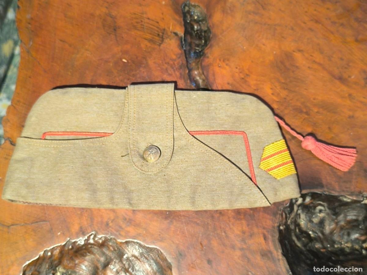 Militaria: GORRO PLATANO DE SARGENTO EN BUEN ESTADO - TELA DE LONETA - A&Ntilde;OS 40 TALLA 7