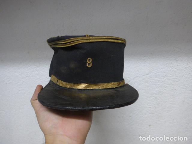 Militaria: Antigua gorra kepi frances de oficial a identificar, original, s.XIX o I Guerra Mundial. Francia.
