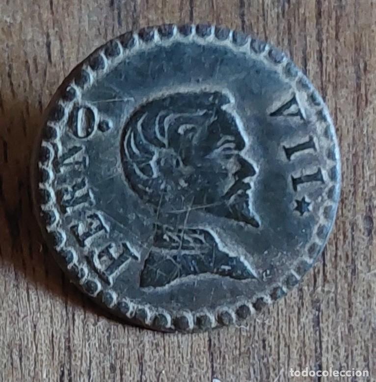 Militaria: Raro Bot&oacute;n Fernando VII