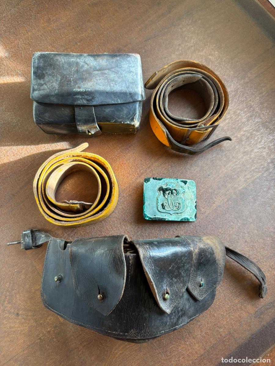 Militaria: Lote de correajes y hebilla republicana Guardia Civil 1931