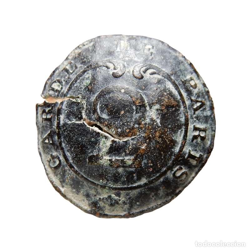 Militaria: Bot&oacute;n Guerra Independencia, Franc&eacute;s, GARDE DE PARIS 2. 822-M