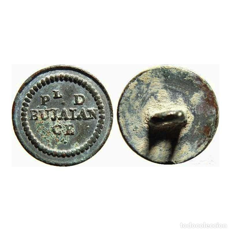 Militaria: Precioso Bot&oacute;n Guerras Carlistas. P L. D BUJALANCE. 743-M