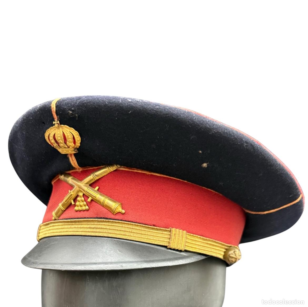 Militaria: Gorra oficial artiller&iacute;a gala &eacute;poca AXIII