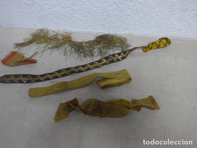 Militaria: Antiguo lote de pasamaneria o galon bordado a identificar: militar o religioso, principios s.XX