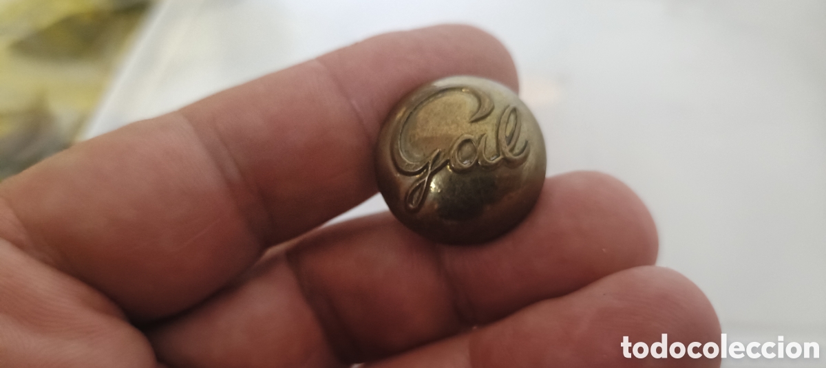 Militaria: Antiguo bot&oacute;n principios del siglo 20 con las iniciales gal