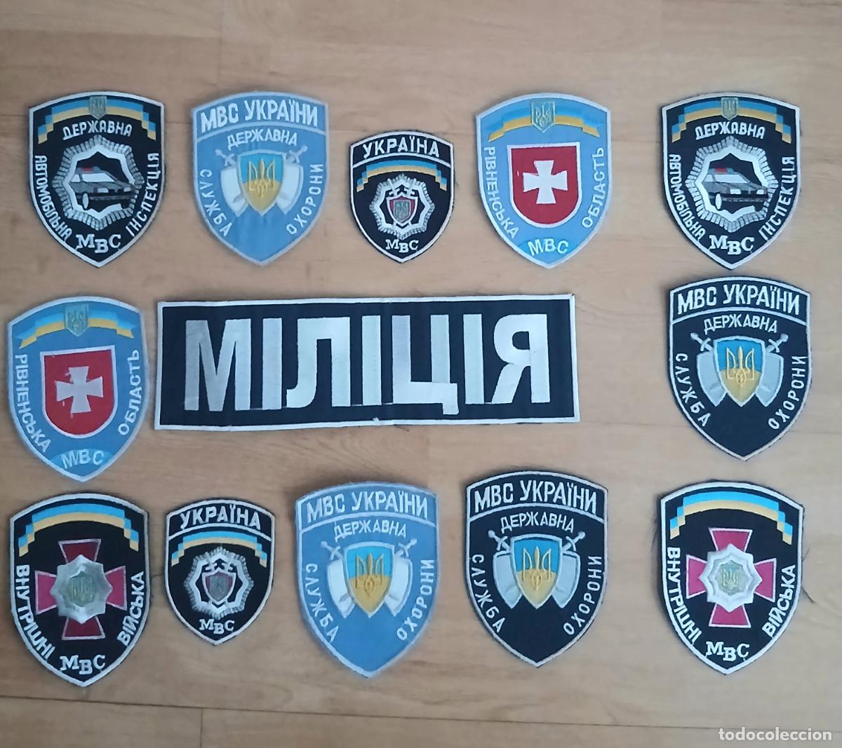 Militaria: Lote 12 parches de tela .Ucrania