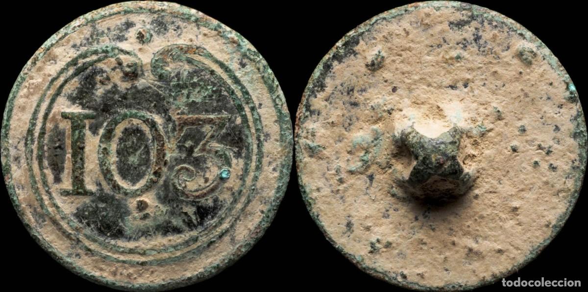 Militaria: Button 103 st line Infantry French army, Napoleonic wars - 24 mm.