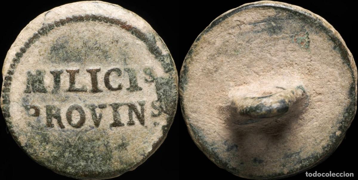 Militaria: Button Military Spanish, Milicias Provinciales - 15 mm.
