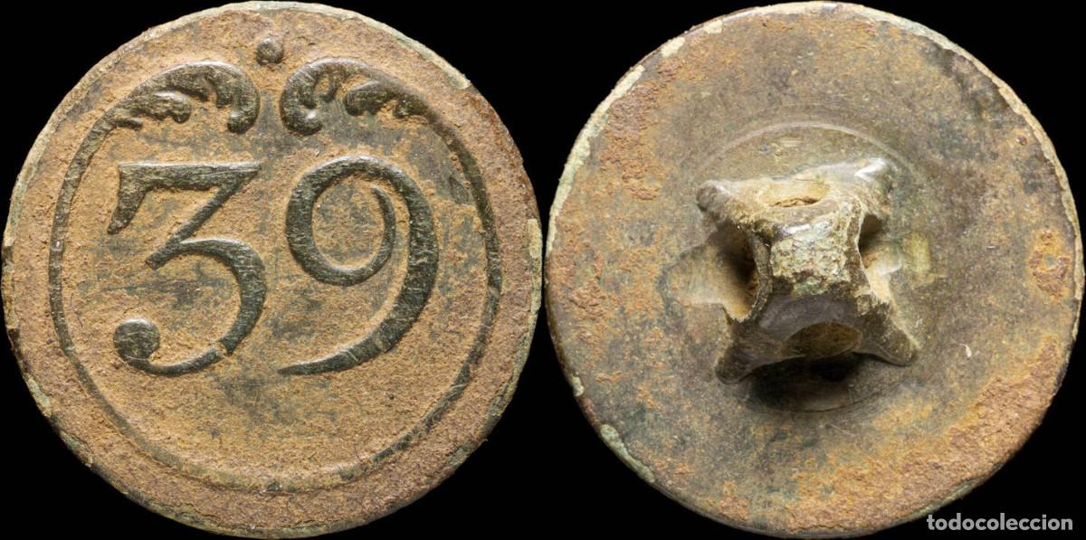 Militaria: Button 39 st line Infantry French army, Napoleonic wars - 22 mm.