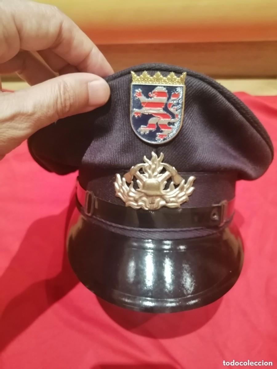 Militaria: VINTAGE. GORRA BOMBERO ALEMANIA. M&Ouml;LLER &ndash; FEUERWEHRBEDARF