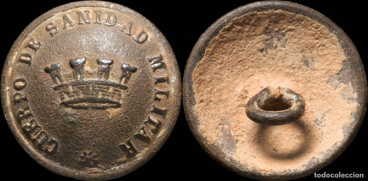Militaria: Button Spanish First Republic, Cuerpo Sanidad Militar, 21 mm.