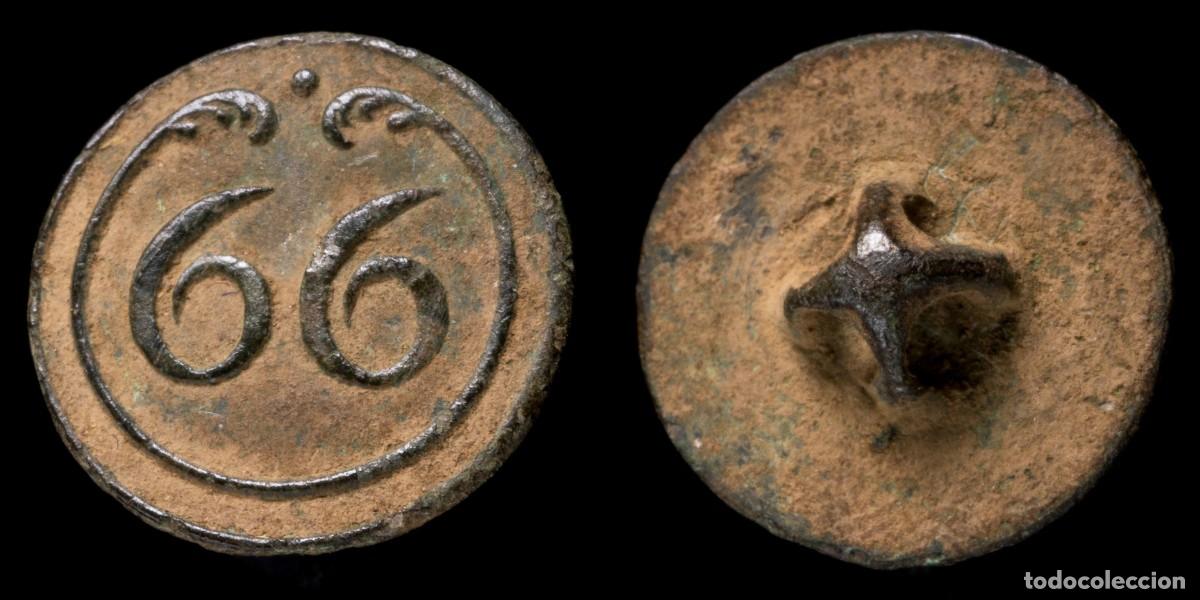 Militaria: Button 66 line Infantry French army, Napoleonic wars - 17 mm.