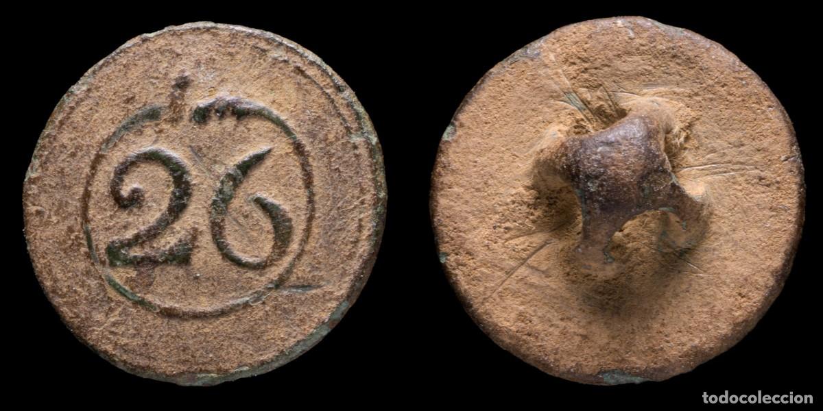 Militaria: Button 26 line Infantry French army, Napoleonic wars - 16 mm.