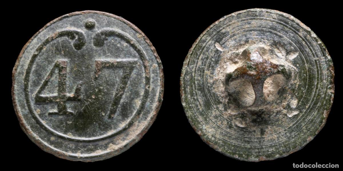 Militaria: Button 47 line Infantry French army, Napoleonic wars - 16 mm.