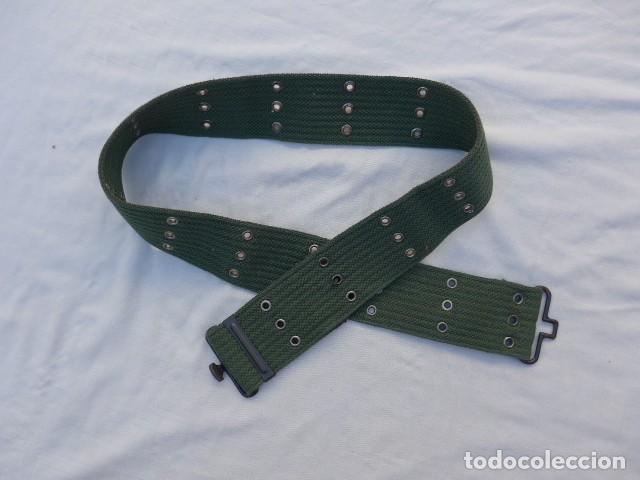 Militaria: CINTURON DE LONA VERDE
