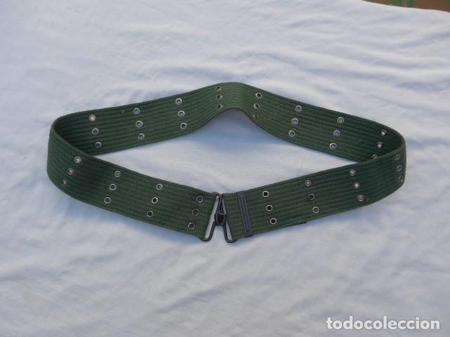 Militaria: CINTURON MILITAR ESPA&Ntilde;OL DE LONA VERDE