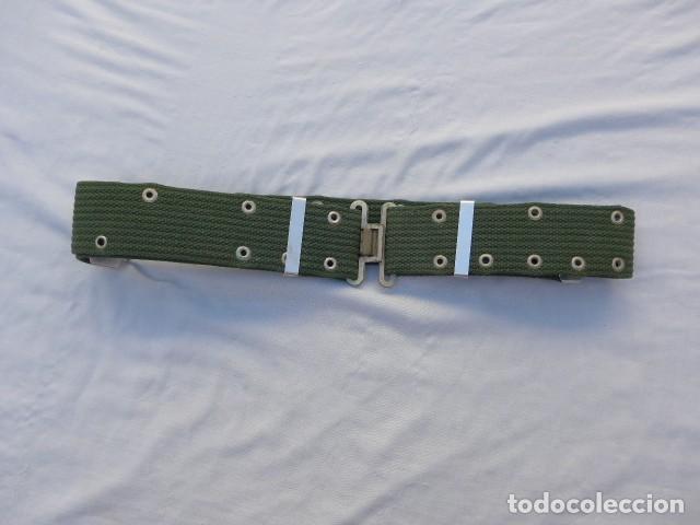 Militaria: CINTURON MILITAR ESPA&Ntilde;OL DE LONA VERDE