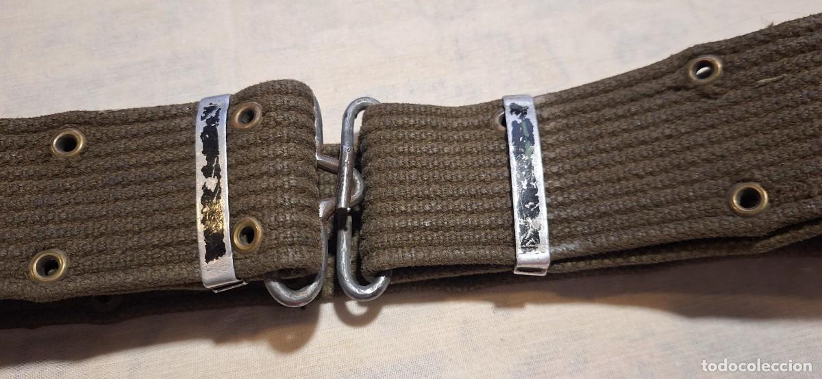 Militaria: CINTURON FAENA PARACAIDISTA HEBILLAS HIERRO