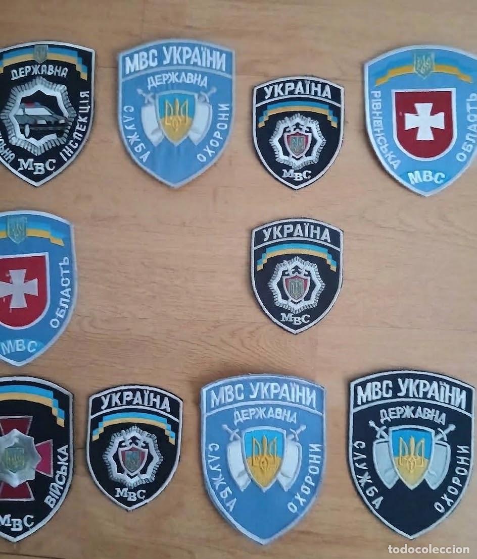 Militaria: Lote de 10 parches de la Polic&iacute;a de Ucrania.