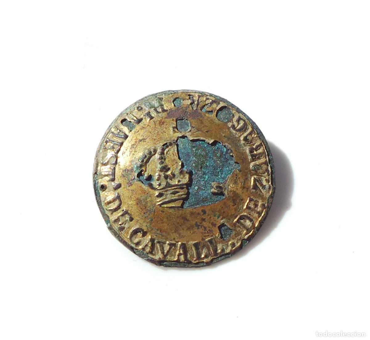 Militaria: BOT&Oacute;N REGIMIENTO DE CABALLER&Iacute;A DE ZARAGOZA. GUERRA DE INDEPENDENCIA.