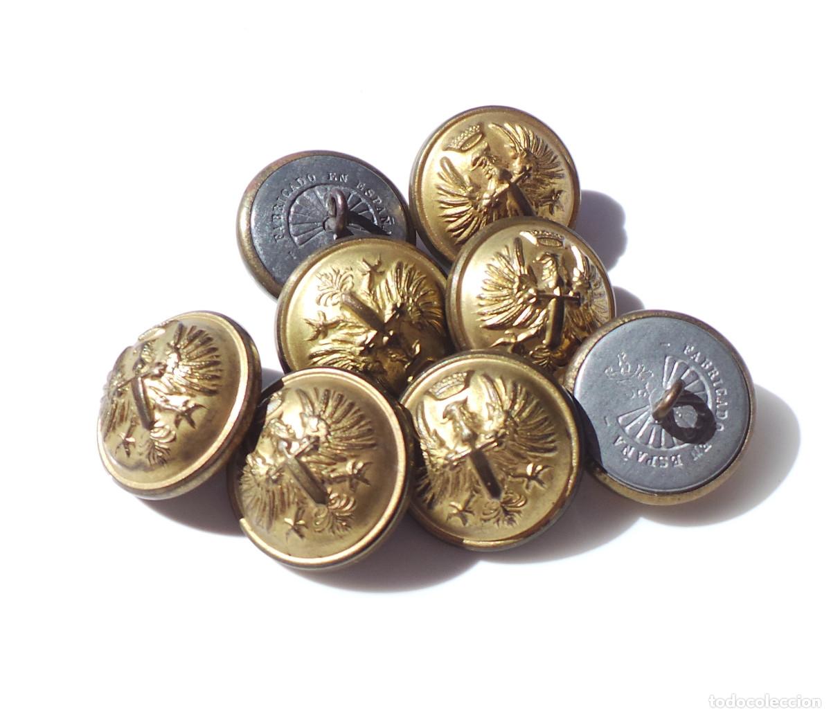 Militaria: LOTE DE BOTONES, EJERCITO DE ESPA&Ntilde;A, &Eacute;POCA DE FRANCO. .- 2,3 CM DE DI&Aacute;METRO. APROX.