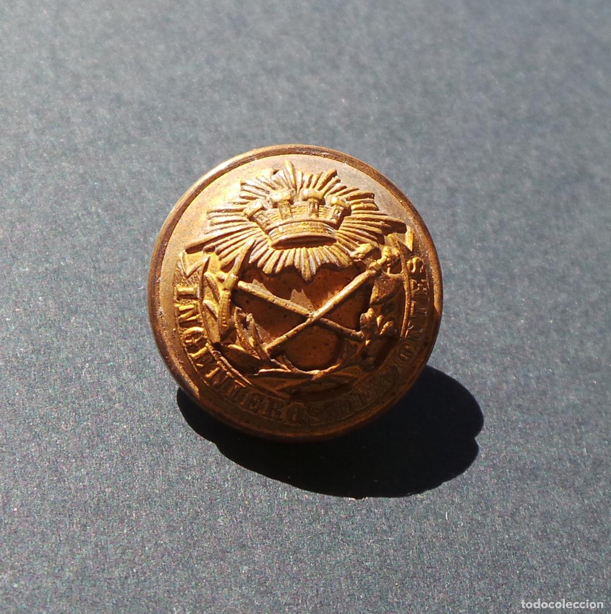Militaria: BOT&Oacute;N INGENIEROS DE MINAS. 2&ordm; REP&Uacute;BLICA. 2 CM DI&Aacute;METRO. APROX.