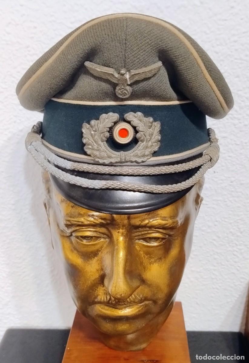 Militaria: GORRA DE OFICIAL DE INFANTERIA EREL. ALEMANIA WHERMACHT DIVISI&Oacute;N AZUL