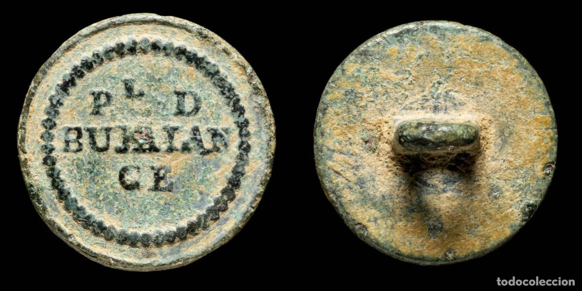 Militaria: Button Provincial of Bujalance, Spanish Independence wars - 16 mm.