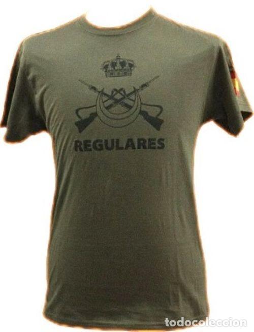 Militaria: CAMISETA REGULARES COLOR VERDE MANGA CORTA ALGOD&Oacute;N 100%.-. DISPONIBLES TALLAS: S-M-L-XL-2XL-3XL