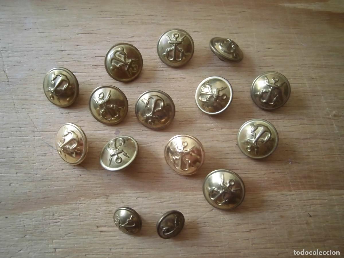 Militaria: LOTE 15 BOTONES MILITARES ARMADA ESPA&Ntilde;OLA