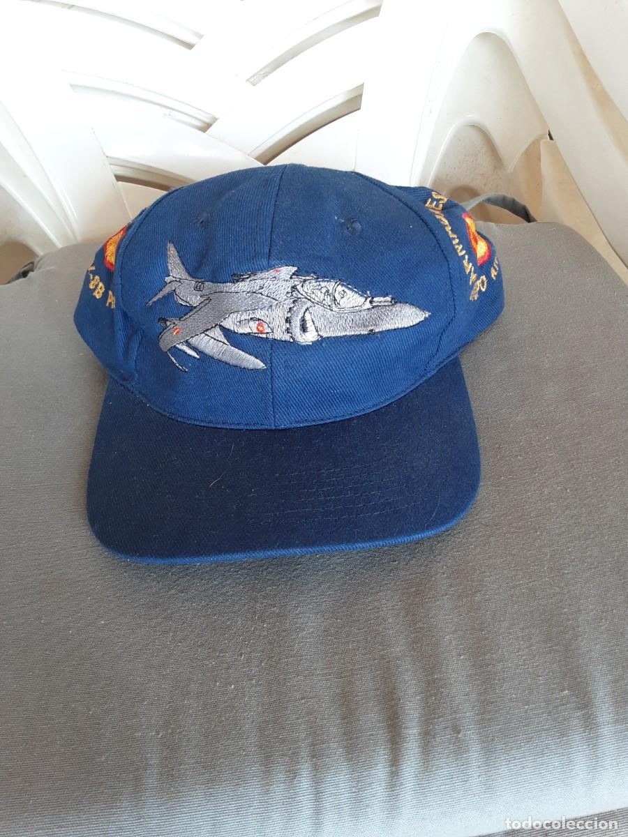 Militaria: Gorra 9&deg; Escuadrilla Flotilla de Aeronaves Armada - Grupo Alfa - AV-8B Plus