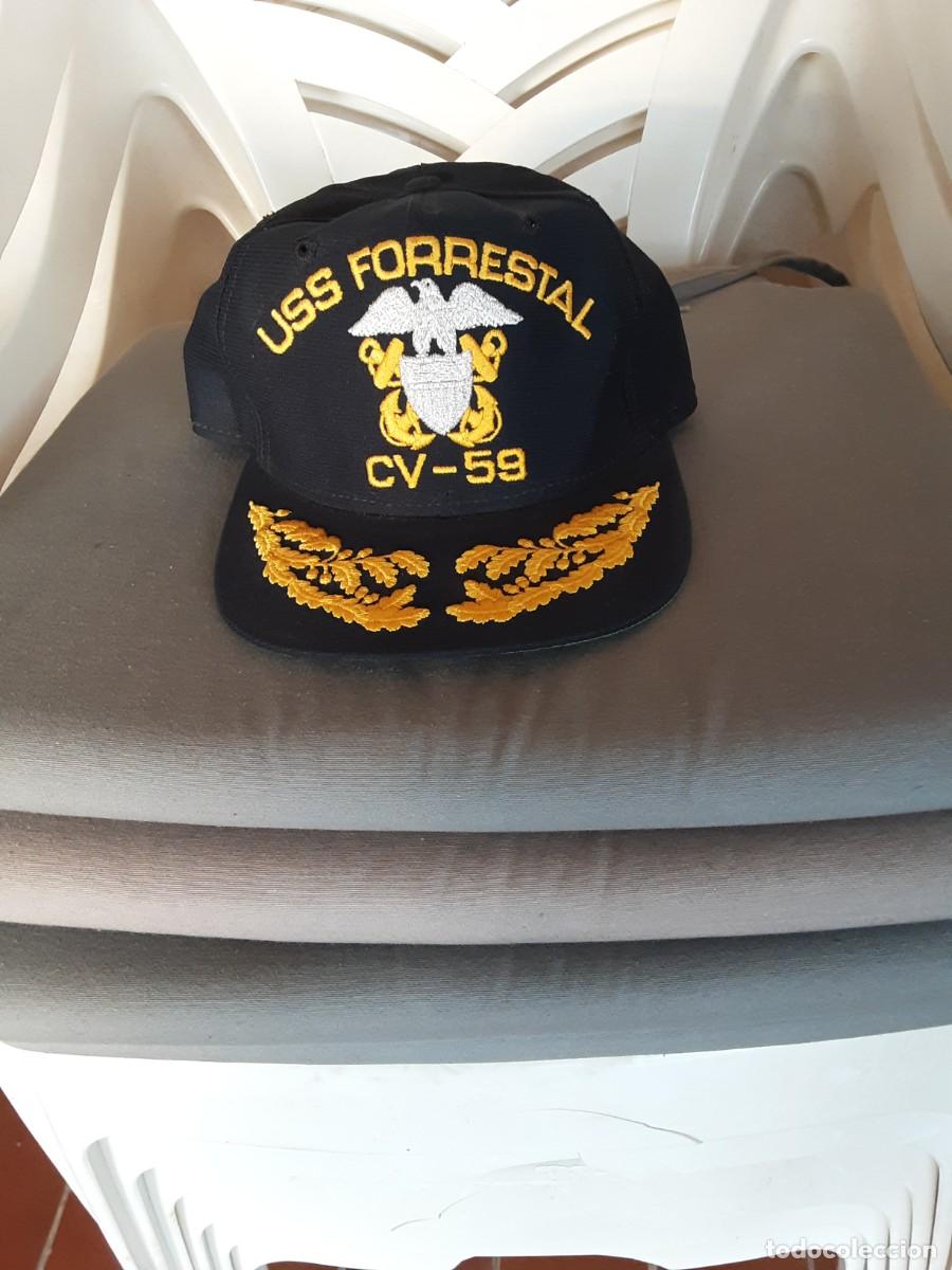 Militaria: Gorra USS Forreatal portaaviones US Navy CV-59