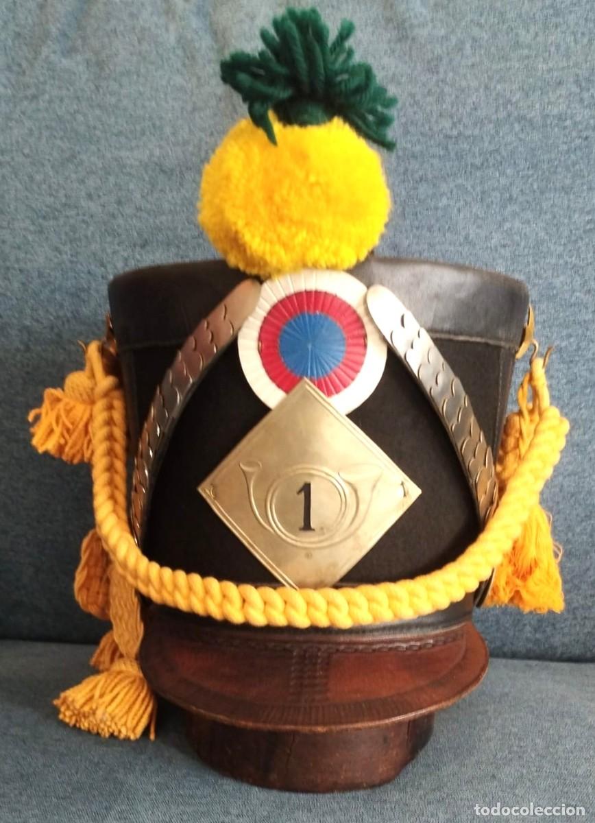 Militaria: SHAKO, SHACO, TSHAKO DE VOLTIGEUR FRANCES, GUERRA INDEPENDENCIA ESPA&Ntilde;OLA 1808/1814 Y NAPOLEONICA.