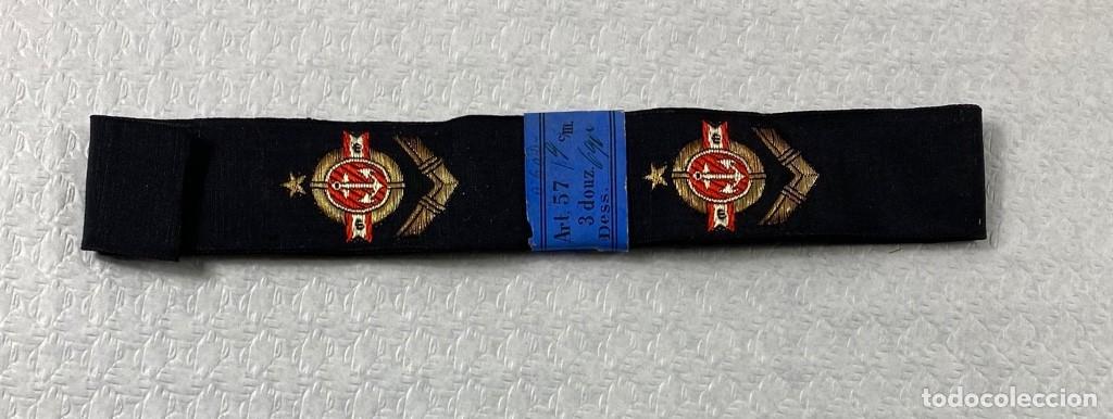 Militaria: Remate para cinta de gorro Lepanto de tripulante del Siglo XIX Original EL PRECIO ES POR 2 UNIDADES