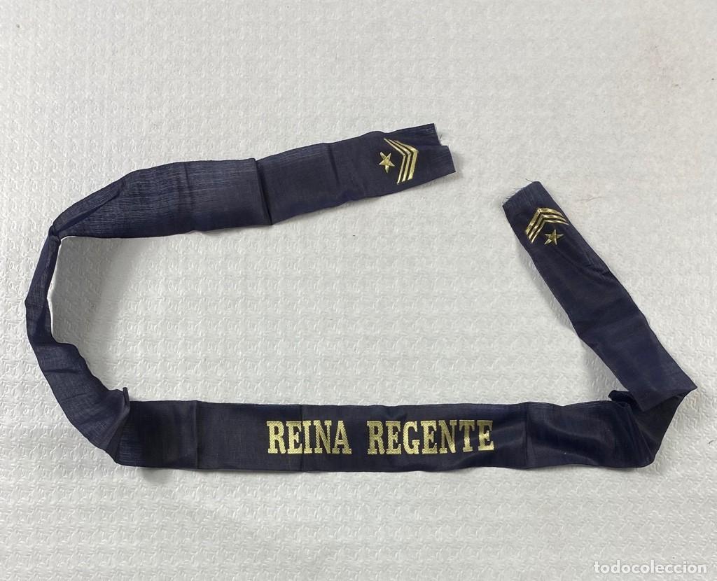 Militaria: Cinta para gorro Lepanto de tripulante del Crucero Protegido REINA REGENTE 1888 Original
