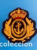 Militaria: Antigua y original galleta gorra Marina de Guerra de la Armada Espa&ntilde;ola bordada con hilo de oro