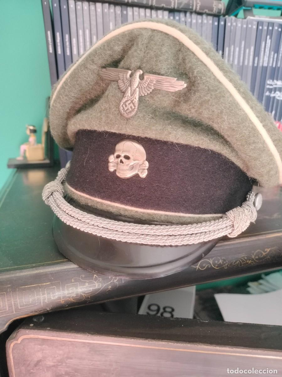 Militaria: Gorra de plato oficial waffen-SS original