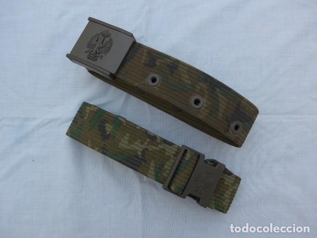 Militaria: LOTE DE 2 CINTURONES CON HEBILLA DEL EJERCITO ESPA&Ntilde;OL DE CAMUFLAJE