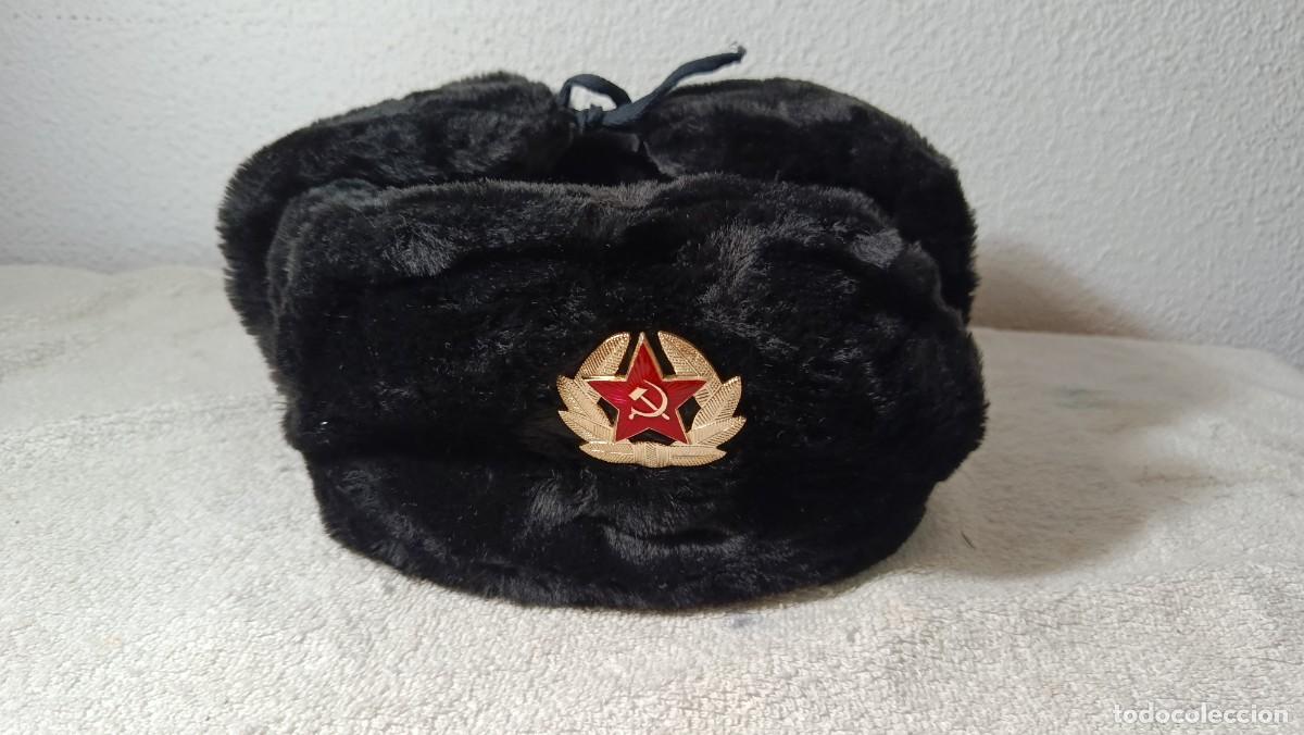 Militaria: ANTIGUO GORRO MILITAR RUSO SOVIETICO DE INVIERNO USHANKA TALLA 62