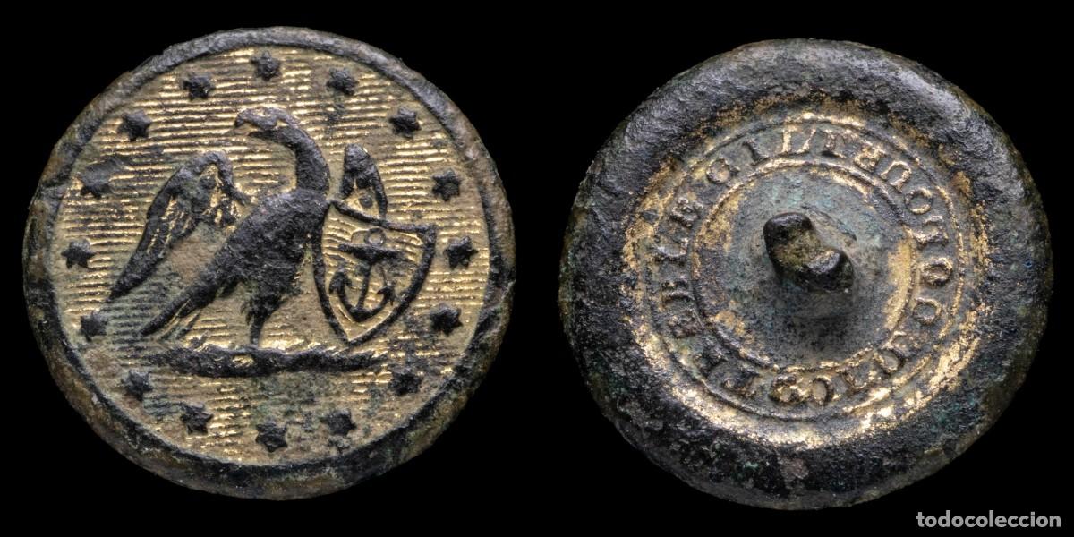 Militaria: Button American Civil War, Official Navy, 1808-1816 - 15 mm