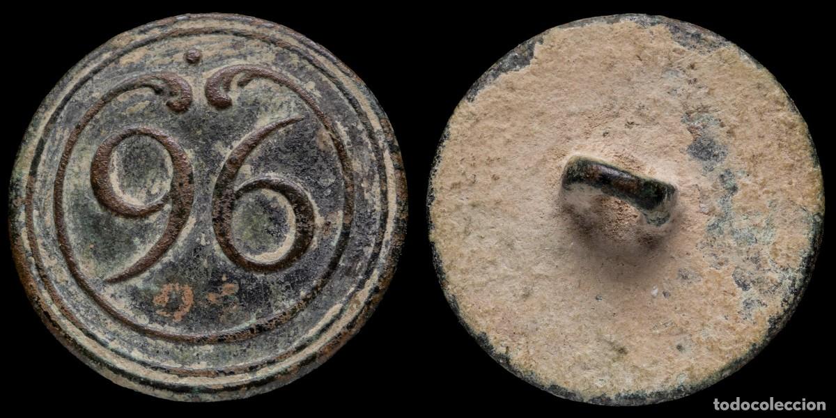 Militaria: Button 96th line Infantry French army, Napoleonic wars - 22 mm.